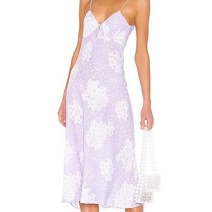 Endless summer purple floral sating dress